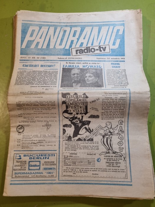 panoramic radio tv 2-8 noiembrie 1992
