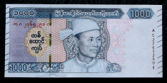 MYANMAR 1000 1.000 Kyats 2019 2020 UNC necirculata ** foto