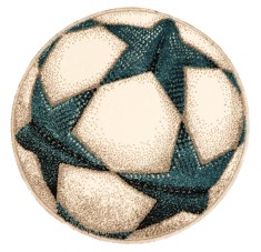 Covor Kolibri Rotund Minge Fotbal 11199 - 67x67, Gri foto