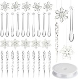 Set de 40 decoratiuni pentru Craciun Tuparka, acril, transparent