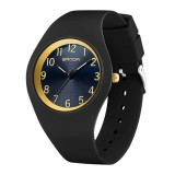 Ceas Copii Sanda 6186 Negru-Auriu , Design Sport, Analog, Rezistent la Apa 5ATM