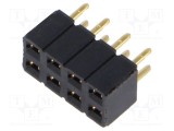 Conector şiruri pini mamă 8 PIN 2,54mm aurit THT soclu SAMTEC