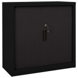 Cumpara ieftin Dulap cu usa glisanta, negru, 90x40x90 cm, otel