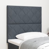 vidaXL Tăblie LED design bucle de diamant gri &icirc;nchis 100 cm catifea