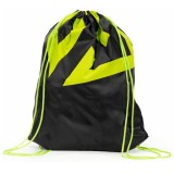 Sac sport tip rucsac cu snur, poliester oxford 210D, 45x35 cm, negru si verde lime Household NewTrend