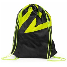 Sac sport tip rucsac cu snur, poliester oxford 210D, 45x35 cm, negru si verde lime Household NewTrend