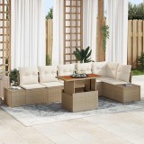 VidaXL Set de masă pentru grădină 7 pcs Bej, crem 100 x 55 x 73 cm