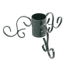 Suport brad natural Craciun, metal, cu 3 brate, D 8.6 cm, verde, 1.8 kg