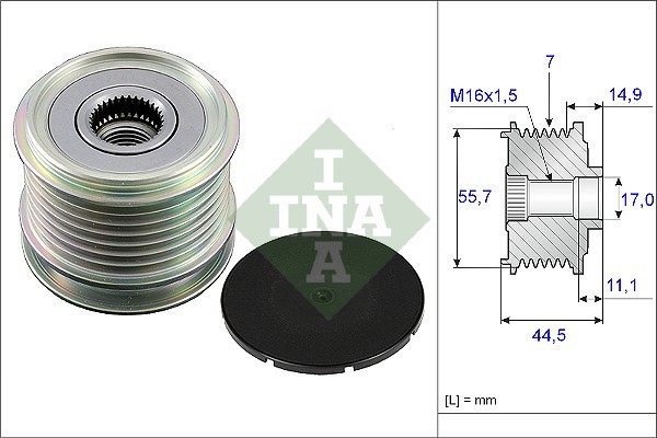 INA 535 0042 10 Sistem roata libera, generator