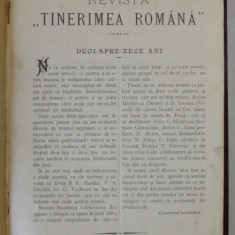 REVISTA '' TINERIMEA ROMANA '' COLEGAT DE 6 NUMERE , ANUL XIII , 1895