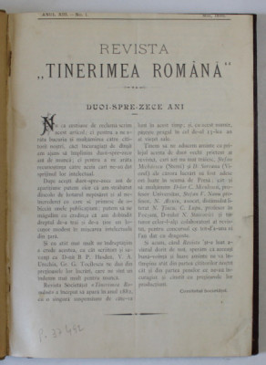 REVISTA &amp;#039;&amp;#039; TINERIMEA ROMANA &amp;#039;&amp;#039; COLEGAT DE 6 NUMERE , ANUL XIII , 1895 foto
