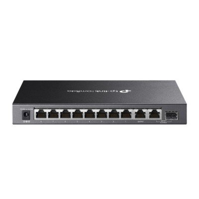 SWITCH TP-LINK Omada unmanaged, 9&amp;Atilde;&amp;mdash;Gigabit RJ45, and 1&amp;Atilde;&amp;mdash;Gigabit combo SFP/RJ45 Port (8 porturi POE+ buget total 123W), carcasa metalica &amp;quot;DS110GMP&amp;quot; (ti foto