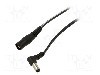 Cablu alimentare DC, DC 5,5/2,1 soclu, DC 5,5/2,5 mufa, negru, 1,5m, WEST POL - A25-C21-T050-150BK