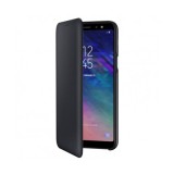 Husa Samsung Originala A6+ 2018 A605 Flip Wallet EF-WA605CBEGWW + Cablu usb
