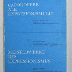 CAPODOPERE ALE EXPRESIONISMULUI , EXPOZITIE MUZEUL DE ARTA AL R.S.R. , OCTOMBRIE - NOIEMBRIE , TEXT IN ROMANA - GERMANA , 1972 Autor: COLECTIV