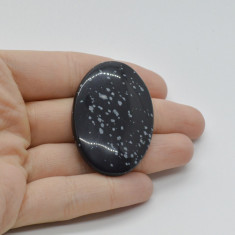 Cabochon obsidian fulg de nea 45x30x6mm c87