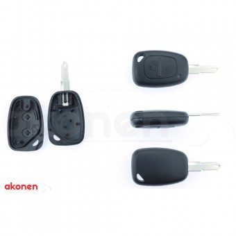 CARCASA CHEIE CONTACT PENTRU RENAULT CLIO / KANGOO / MASTER / MODUS / TRAFIC, 2 BUTOANE, CU CHEIE