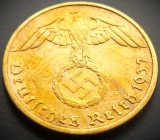 Cumpara ieftin Moneda istorica 5 REICHSPFENNIG - GERMANIA NAZISTA, anul 1937 A * cod 1662, Europa, Zinc
