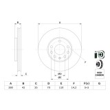 Disc frana BOSCH 0986478883
