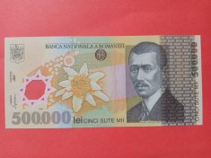 Bancnota 500000 lei 2000 seria 001A semnatura Ghizari aUNC+++ -> UNC
