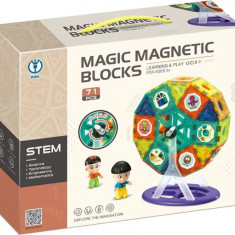 Joc constructie magnetic - Magic Set Roata, 71 piese | Dige