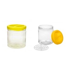 Pet borcan din plastic 1 litru+ capac si maner
