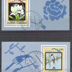 Cuba 1983 Flowers, Birds, perf. sheet, used AA.018