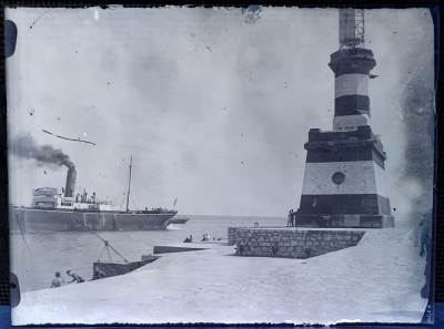 Constanta Farul, Portul, Cuibul Reginei, Vapor - lot inedit 7 negative foto