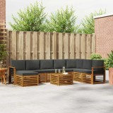 Cumpara ieftin Set de canapele de exterior 9 buc. 8-Locuri Natural si Antracit