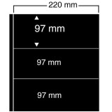 Folii negre, Compact A4, cu 3 buzunare de 97 x 220 mm