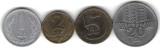 POLONIA LOT nr 3 / 4 buc : 1+ 2 + 5 + 20 Zloti 1976