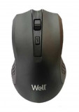 Mouse wireless Well MW103 negru USB