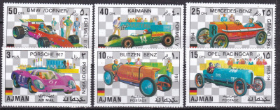 Ajman 1971 automobile MI 1117-1122 MNH foto