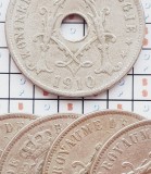 1204 Belgia 25 centimes 1910 Albert I (Dutch text) km 69, Europa