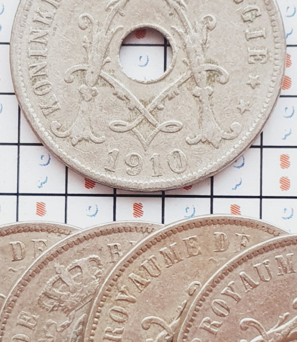 1204 Belgia 25 centimes 1910 Albert I (Dutch text) km 69