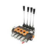 Distribuitor hidraulic cu 4 manete debit 80L/min cu levier si reductie inclusa -15 /+80 Breckner Germany