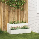 vidaXL Ghiveci Gradina 2 Niveluri 100x60x45cm Alb Plastic - Exterior/Interior, Drenaj