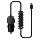 Cumpara ieftin Incarcator Priza Auto Platinet 3.4A cu Port USB si Cablu USB-C sau Lightning
