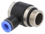 Racord Push-in Unghi Alamă Nichelată PBT 0.95-15bar
