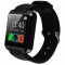 Smartwatch Techstar&reg; U8+, Bluetooth, Ecran LCD 1.44inch, Conectare Telefon, Pedometru, Negru