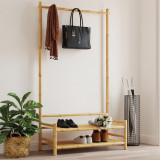 Cuier pentru haine cu rafturi, 103x40x183 cm, bambus GartenMobel Dekor, vidaXL