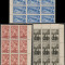 Romania 1942 - Un an Basarabia LP 148 II, blocuri de 9 timbre MNH, colt de coala