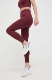 Cumpara ieftin Hummel leggins de antrenament Tif culoarea bordo, neted