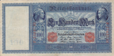 GERMANIA 100 marci 1910 VF!!! foto