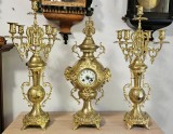 Ceas de semineu cu pendul 3 piese Franta