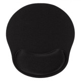 Mousepad Ergonomic, Memory Foam, Dimensiune 23x26x2 cm, Culoare Negru, Oem