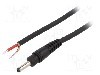 Cablu alimentare DC, cabluri, DC 3,5/1,3 mufa, negru, 0,5m, WEST POL - P13-TT-C100-050BK