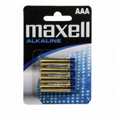 Baterie Maxell Alkaline AAA R3 1,5V alcalina set 4 buc.