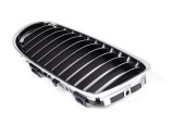 Grila radiator Bmw Seria 3 (E90/E91), 08.2008-06.2012, montare fata, dreapta, cromat/negru, RapidAuto