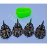 Set 4 Cosulete Method FLAT FEEDER + Matrita din cauciuc 40,50,60,70gr
